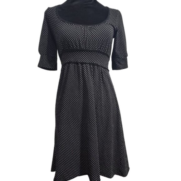 Energetic Black and White Polka Dot Women's Dress Size Small - Picture 2 of 9